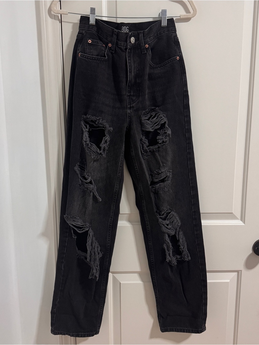 BDG Black Distressed Boyfriend Jeans